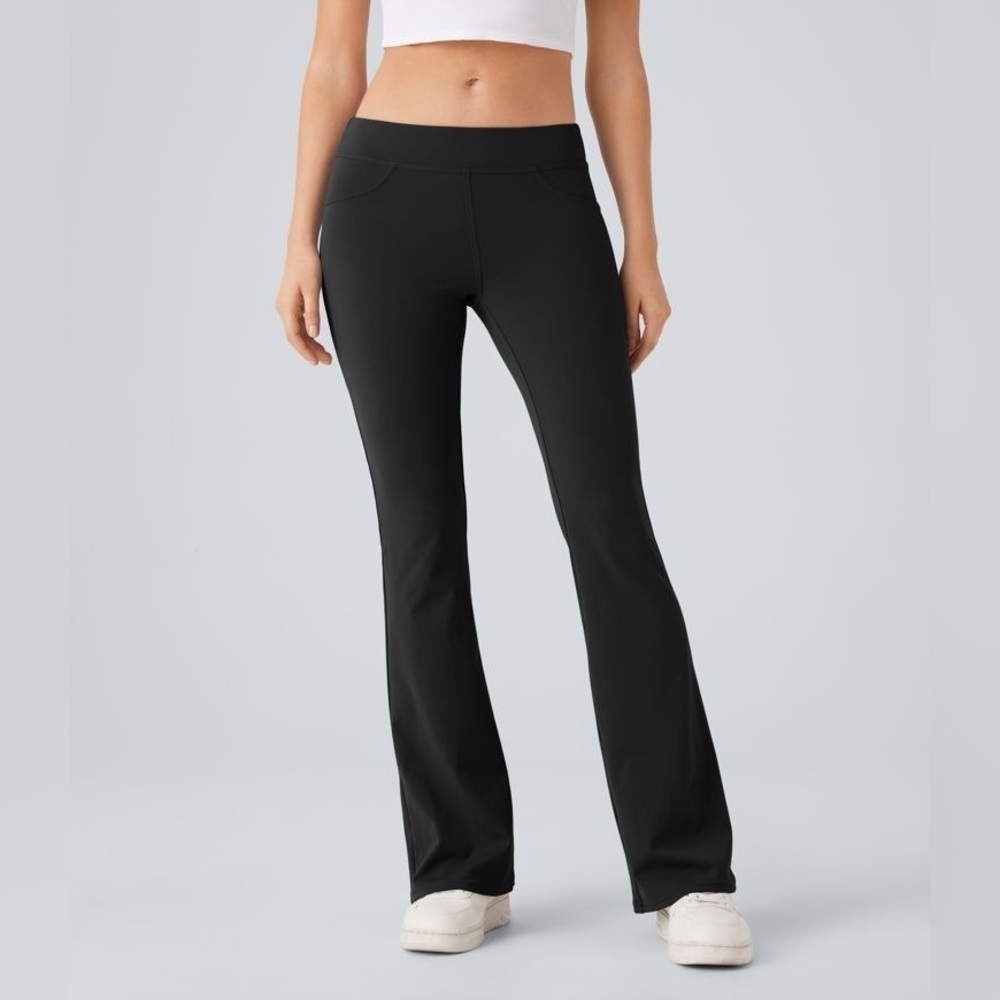 Halara Daystretch Black High Waisted Pocket Flares Size XL